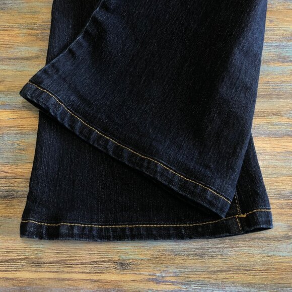 Grane Jeans Make a Statement Low Rise Flare Dark Wash Blue Womens Size 0 Junior - Picture 15 of 16
